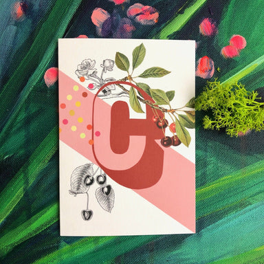 Botanical Alphabet C Greeting Card Botanical Alphabet Greeting Cards Card