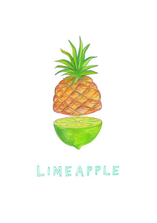 Limeapple Matte Art Print Tropical Mashups A5 (14.8 X 21 cm) Art Print