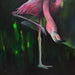 Neon Flamingo Giclée Art Print Fine Art Square GIclee Art Print