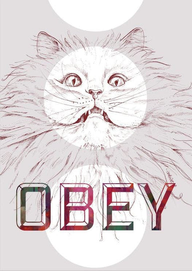 Obey Kitty Matte Art Print Cat Cafe A5 (14.8 X 21 cm) Art Print