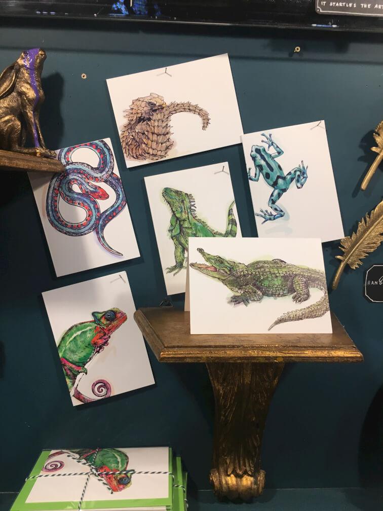 Reptiles & Amphibians Greeting Card Set Card Set Card Set