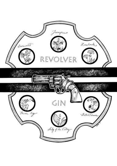 Revolver Gin Matte Art Print Boozehound A4 (21 X 29.7 cm) Art Print