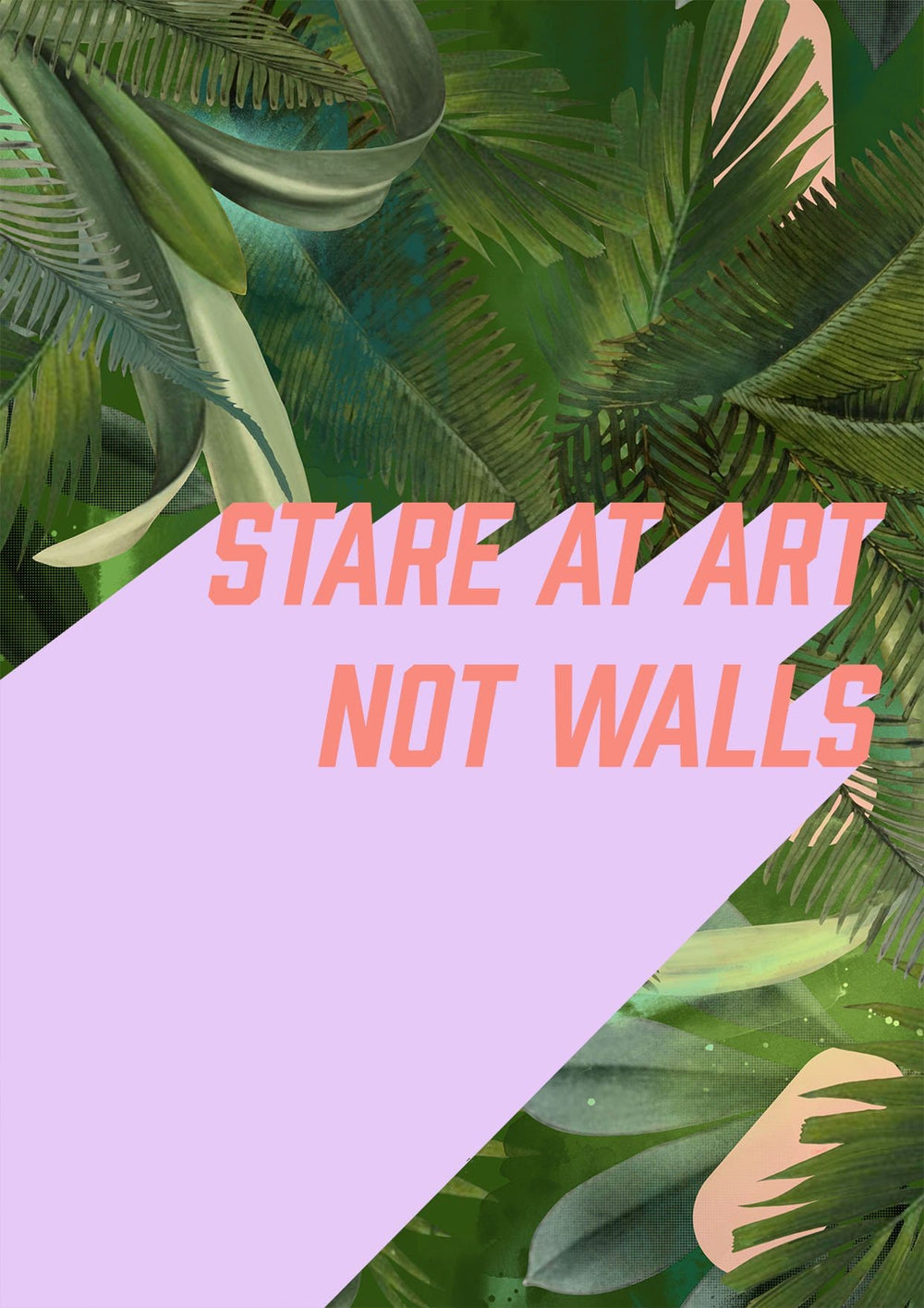 Stare At Art Not Walls - Portrait Purple Matte Art Print Stare At Art Art Print