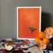 Tangerine Tanager Giclée Art Print Sticky Beaks Art Print