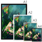 A Fandango Of Finches Framed Print The Gathering Framed Print