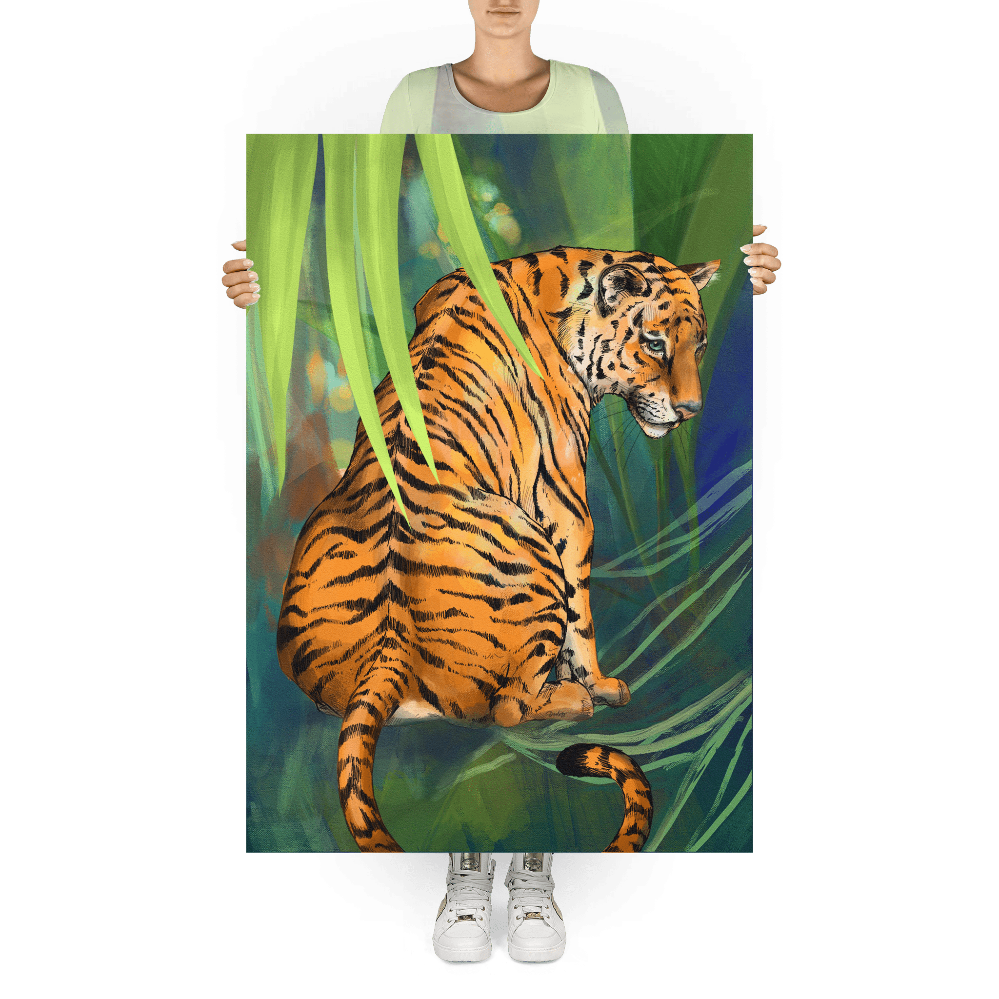 Jungle Stripes Giclée Art Print Pawky Paws A0 (84.1 X 118.9 cm) Art Print