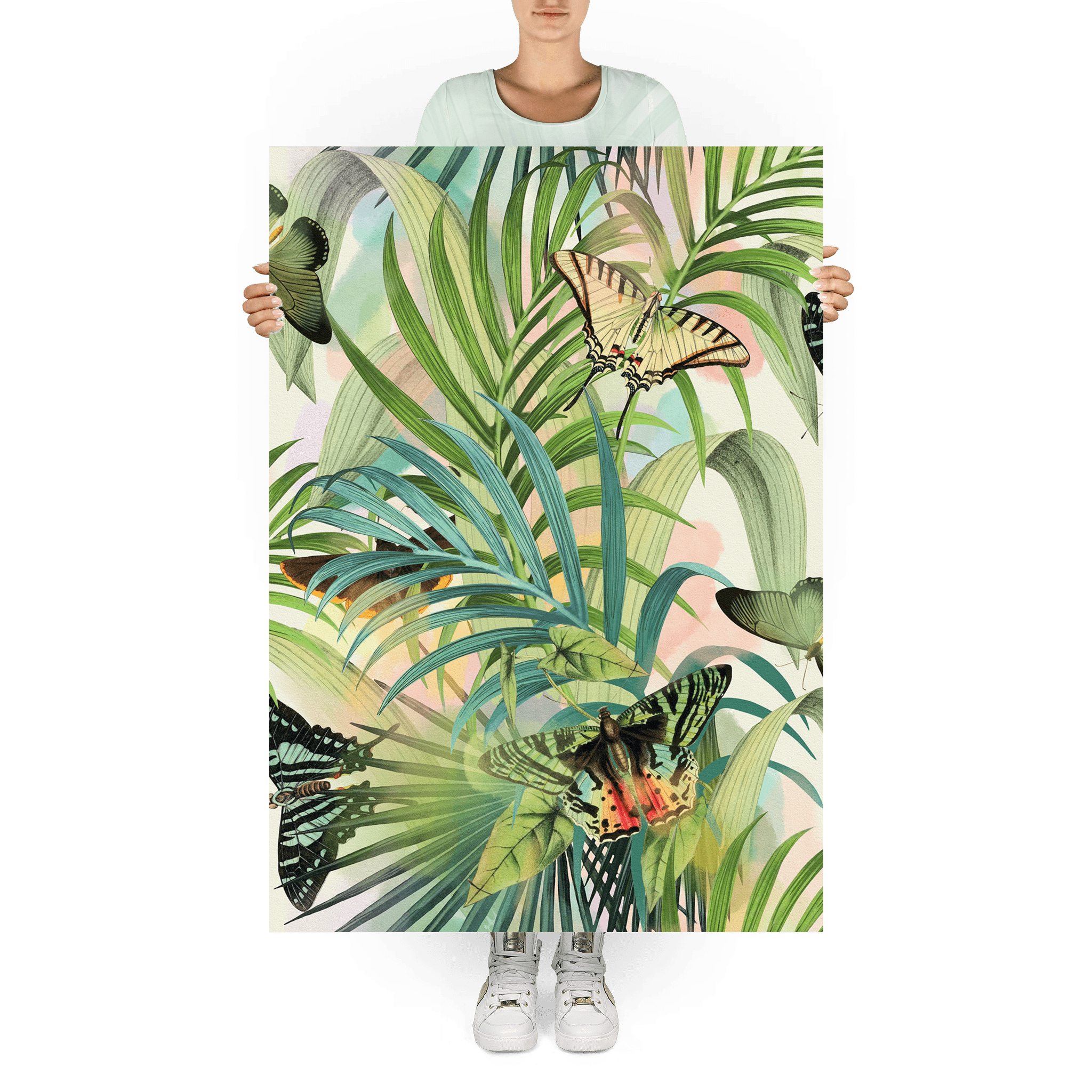 Fluttering Flora Giclée Art Print The Flutterby Effect A0 (84.1 X 118.9 cm) Art Print