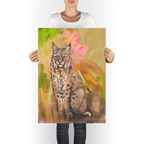 Bobcat Botanica Giclée Art Print Pawky Paws A1 (59.4 X 84.1 cm) Art Print