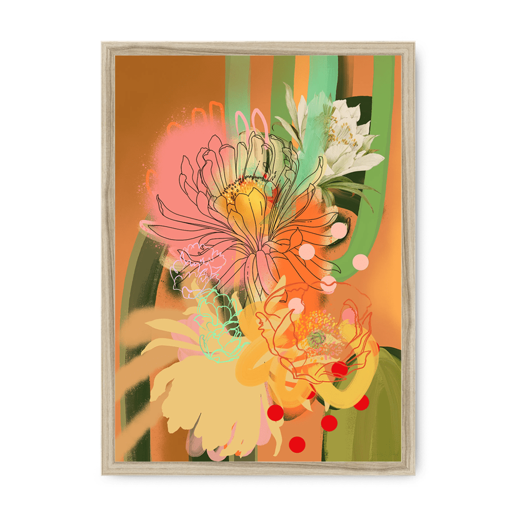 Chromatose Botanica - Cacti Framed Print Chromatose A3 (297 X 420 mm) / Natural / No Mount (All Art) Framed Print