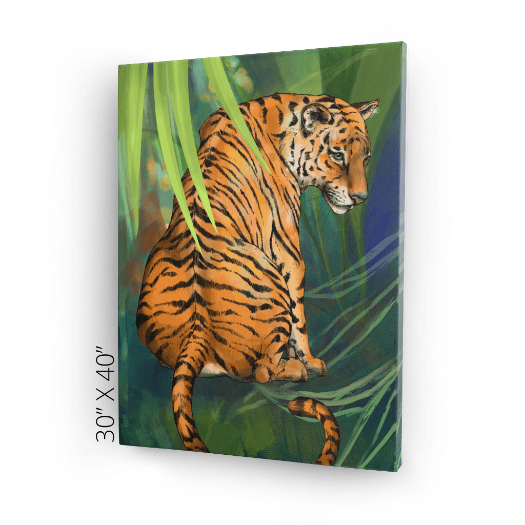 Jungle Stripes Canvas Print Pawky Paws Canvas Print