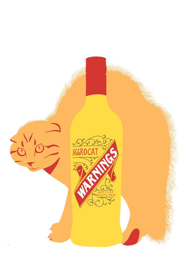 Aggrocat Warnings Art Print Boozehound Art Print