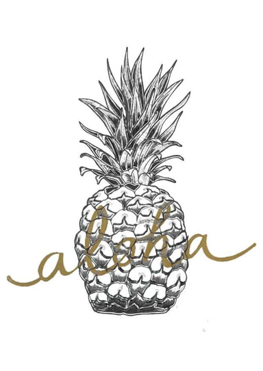 Aloha Pineapple Matte Art Print Pineapple Parade Art Print