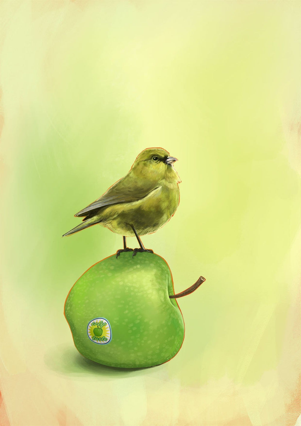 Apple Akekee Giclée Art Print Sticky Beaks Art Print