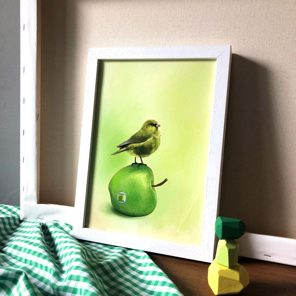 Apple Akekee Giclée Art Print Sticky Beaks Art Print