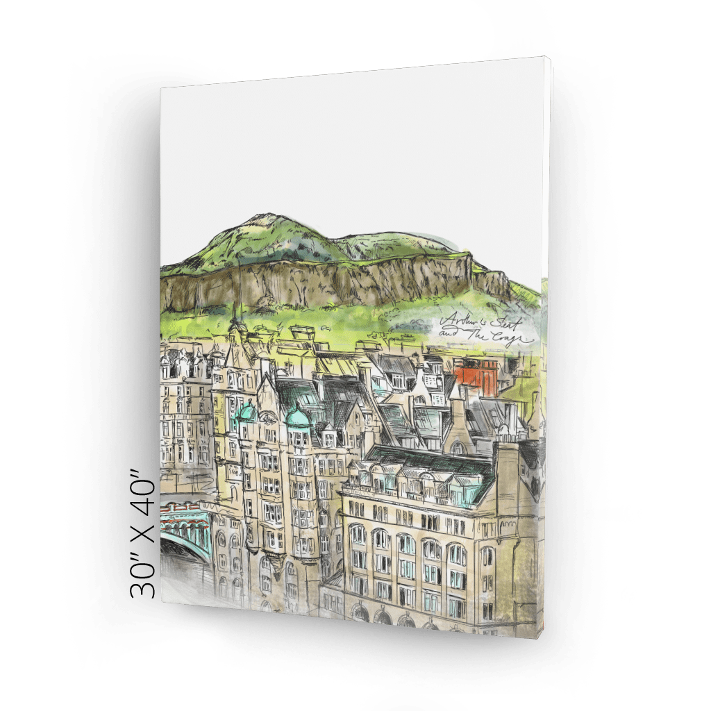 Arthurs Seat & The Crags Matte Canvas Print Essential Edinburgh Canvas Print