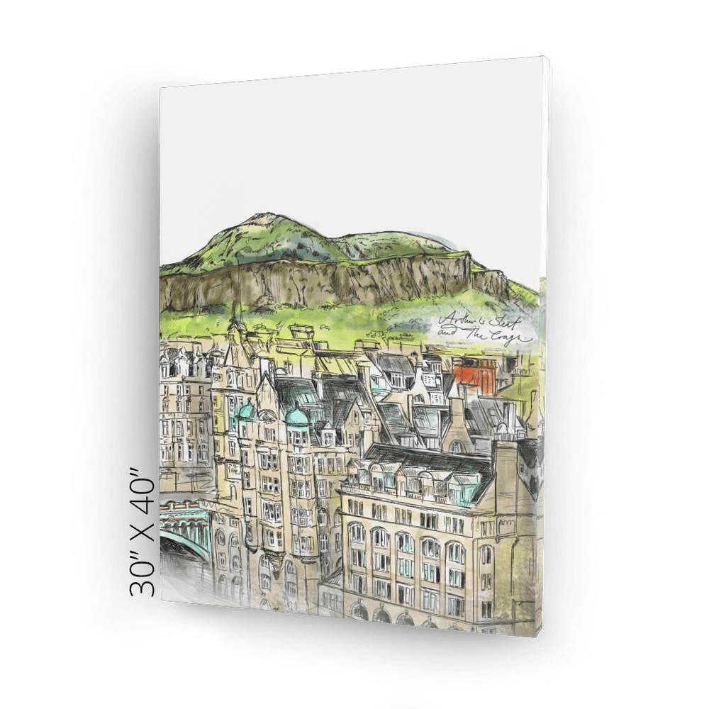 Arthurs Seat & The Crags Matte Canvas Print Essential Edinburgh Canvas Print