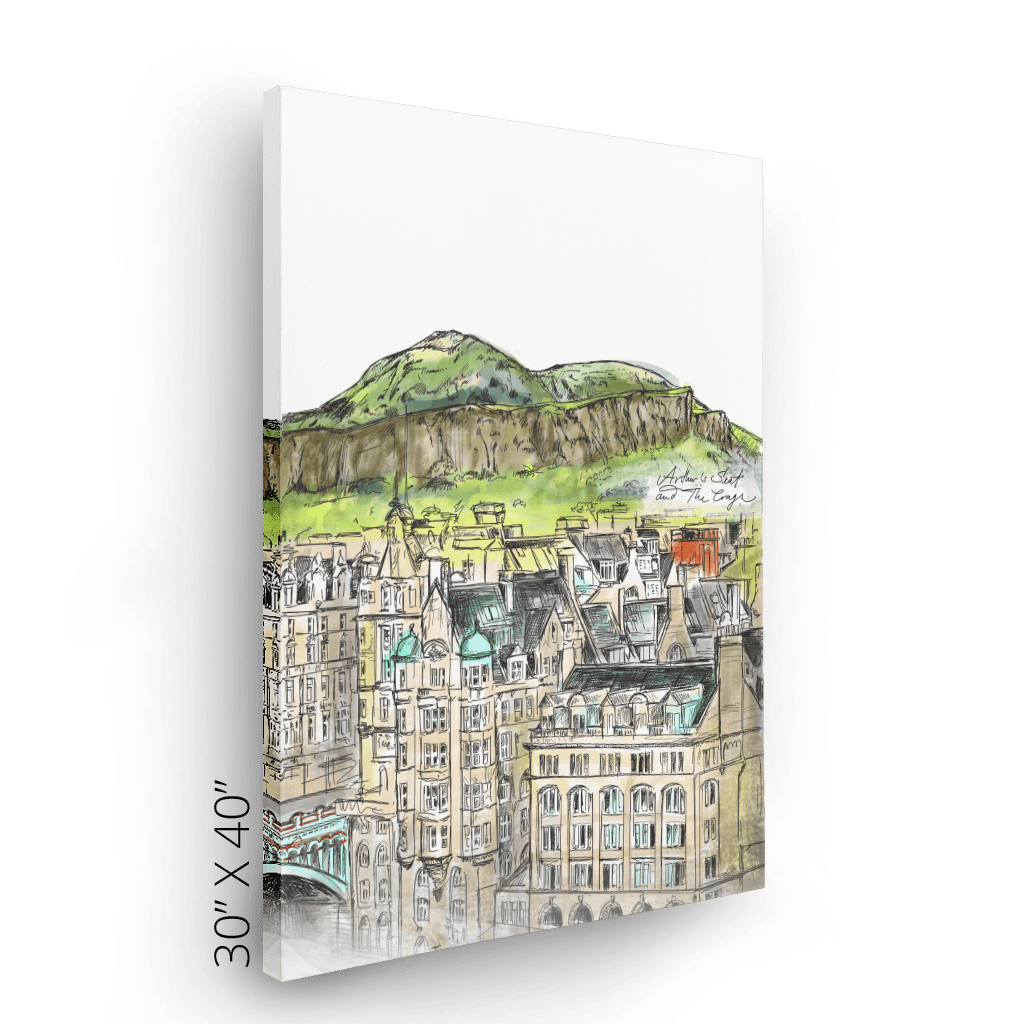 Arthurs Seat & The Crags Matte Canvas Print Essential Edinburgh Canvas Print