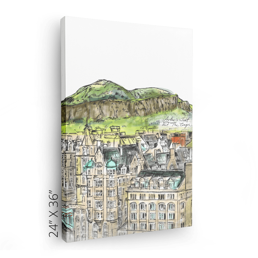 Arthurs Seat & The Crags Matte Canvas Print Essential Edinburgh Canvas Print