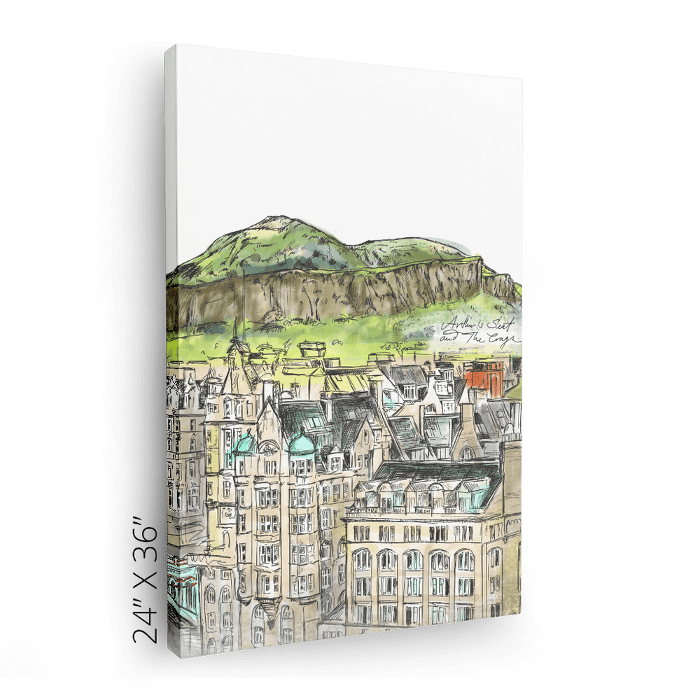 Arthurs Seat & The Crags Matte Canvas Print Essential Edinburgh Canvas Print