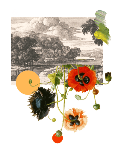 Eins Brushstrokes & Botanicals Matte Art Print Brushstrokes & Botanicals Art Print