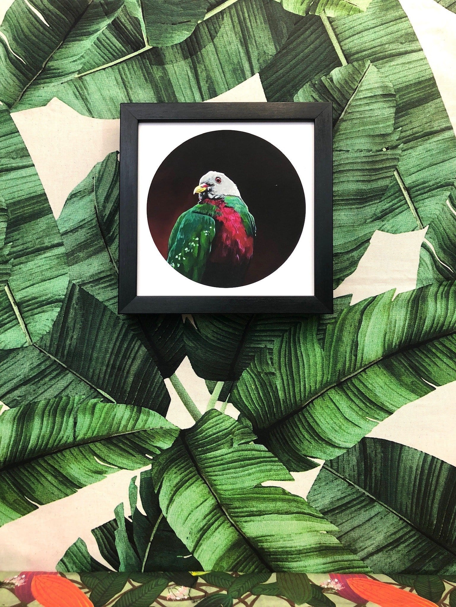 Wompoo Fruit Dove Giclée Art Print Exotic Bird Paintings 8" Square (20.32 X 20.32 cm) Square GIclee Art Print