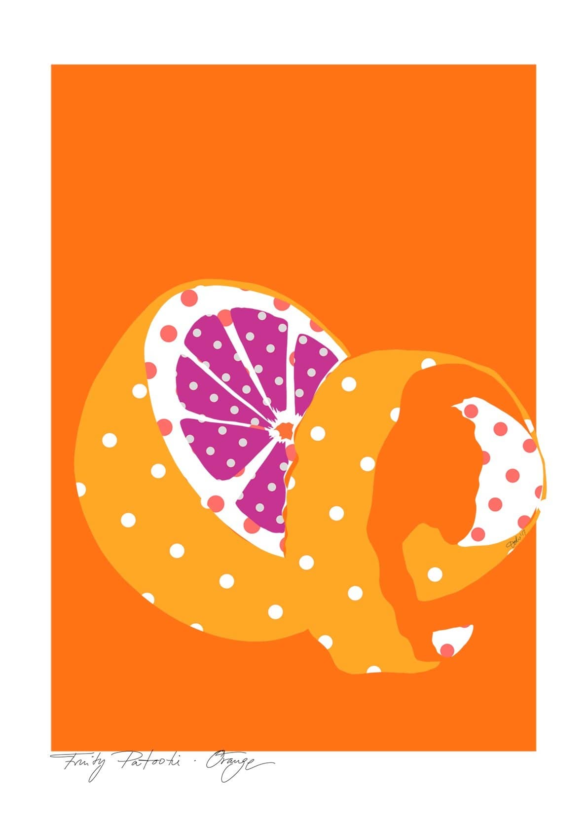 Orange Matte Art Print Fruity Patootie Art Print