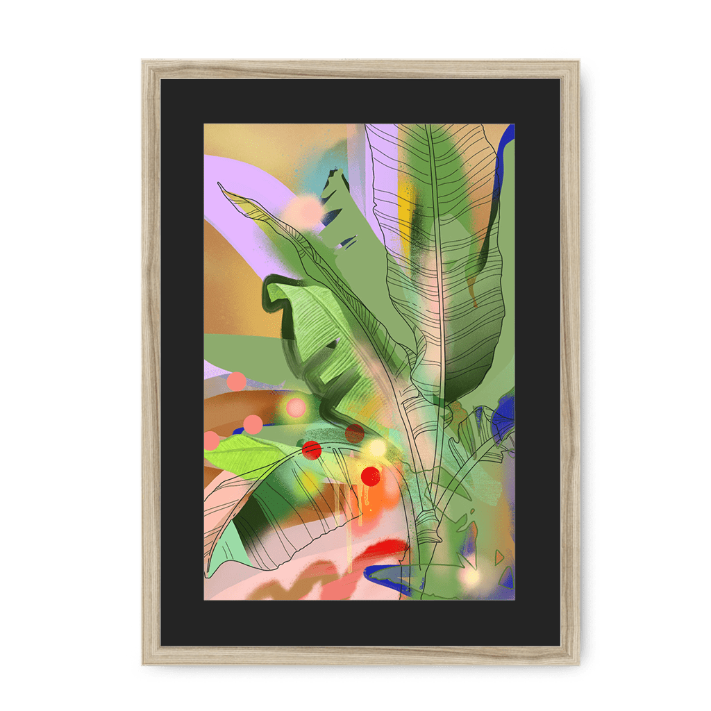 Chromatose Botanica - Banani-Banana Framed Print Chromatose A3 (297 X 420 mm) / Natural / Black Mount Framed Print