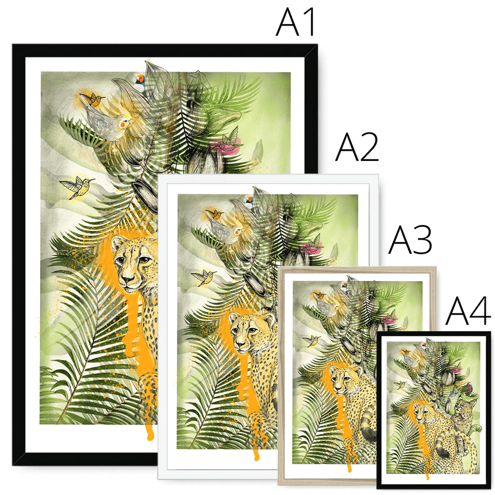 Big Cat Tropicana Framed Print The Gathering Framed Print