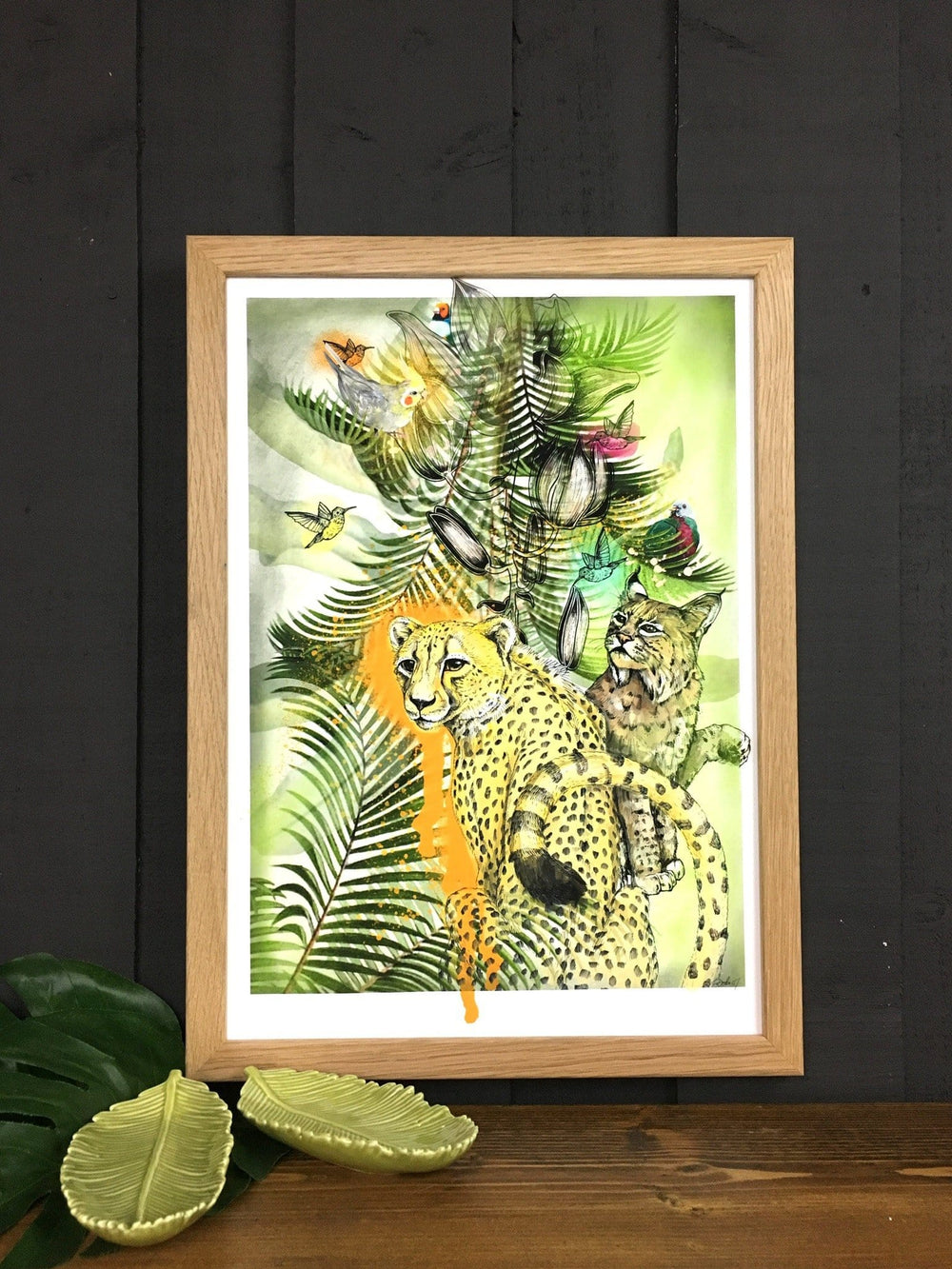 Big Cat Tropicana Matte Art Print The Gathering Art Print