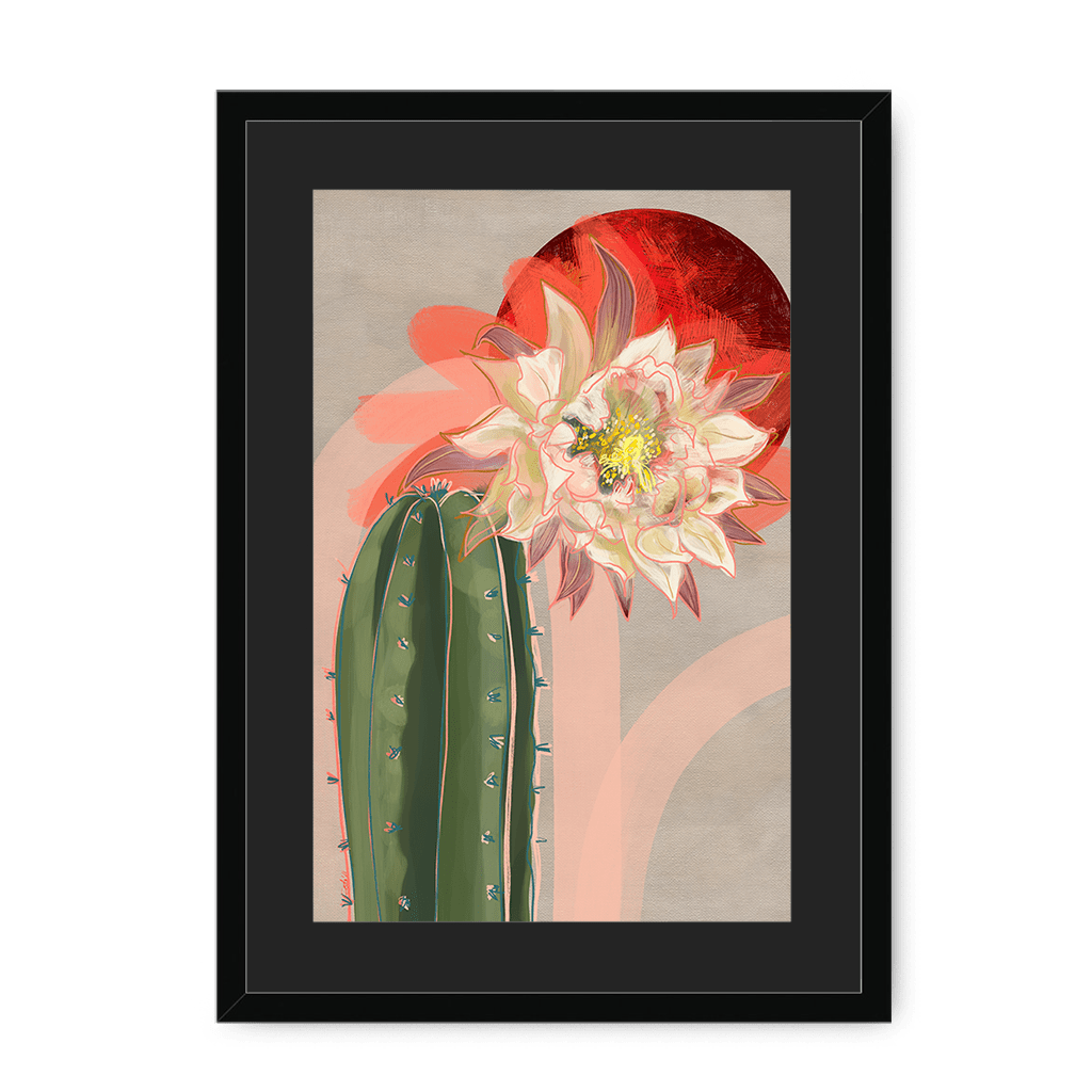 Bloodmoon Bloom Framed Print Heat Flares A3 (297 X 420 mm) / Black / Black Mount Framed Print