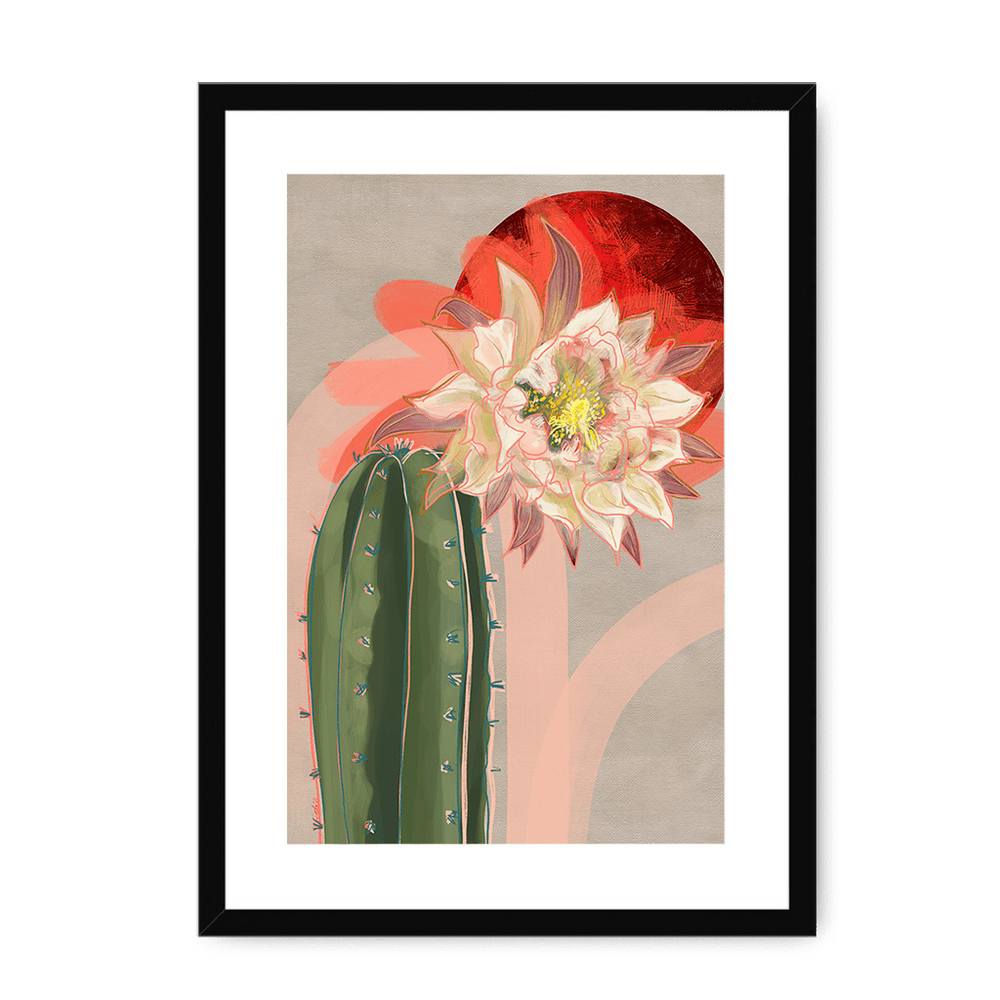 Bloodmoon Bloom Framed Print Heat Flares A3 (297 X 420 mm) / Black / White Mount Framed Print