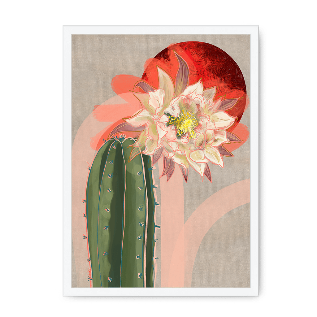 Bloodmoon Bloom Framed Print Heat Flares A3 (297 X 420 mm) / White / No Mount (All Art) Framed Print