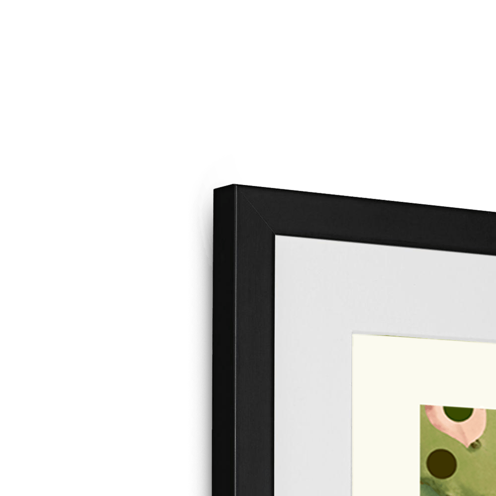 Blooming Budgerigars Framed with a Mount Print The Gathering Mounted Print