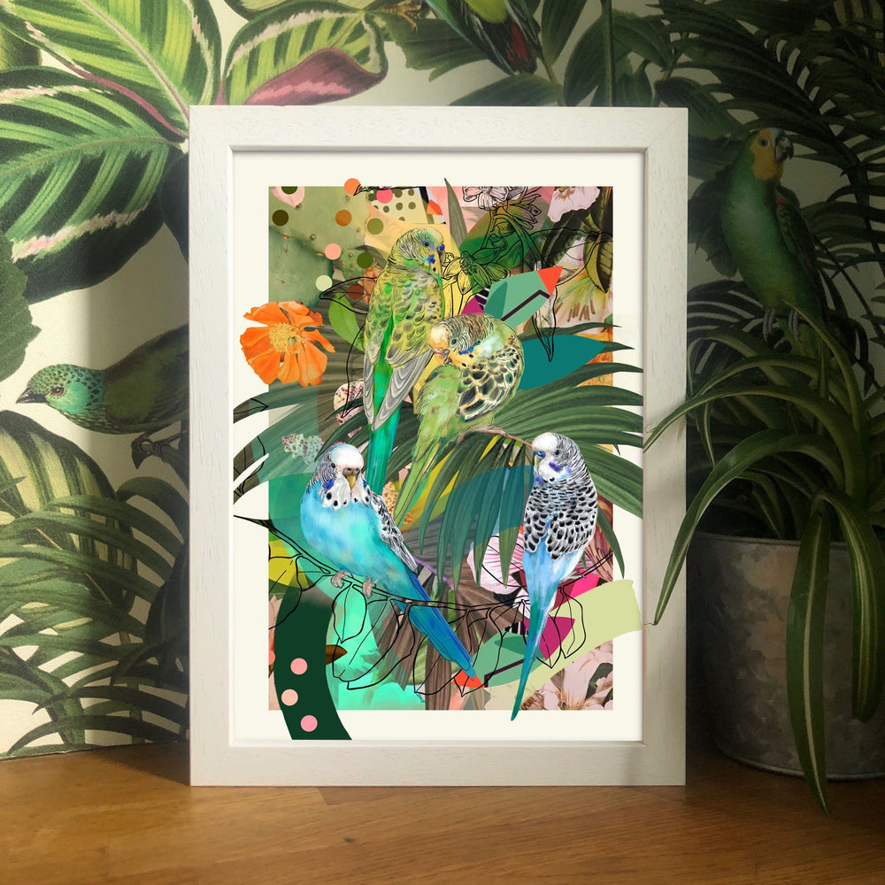 Blooming Budgerigars Matte Art Print The Gathering Art Print