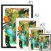 Blooming Budgerigars Matte Framed Print The Gathering Framed Print