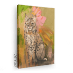Bobcat Botanica Canvas Print Pawky Paws Canvas Print