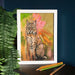 Bobcat Botanica Giclée Art Print Pawky Paws Art Print