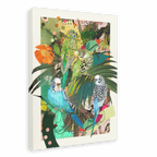 Blooming Budgerigars Canvas Print The Gathering 28"x40"(70x100 cm) Canvas Print