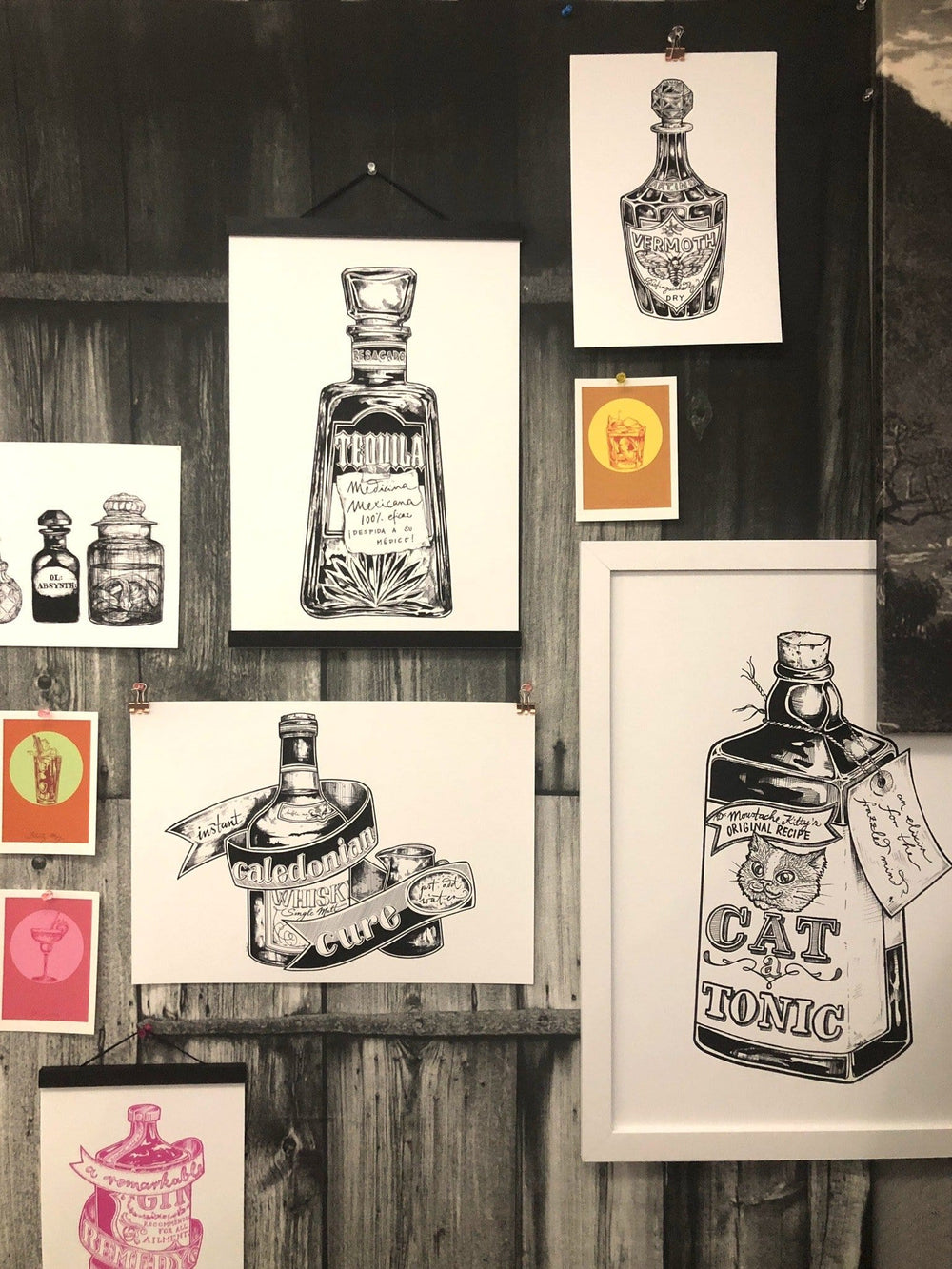 Caledonian Cure Matte Art Print Potion & Poison Bottles Art Print