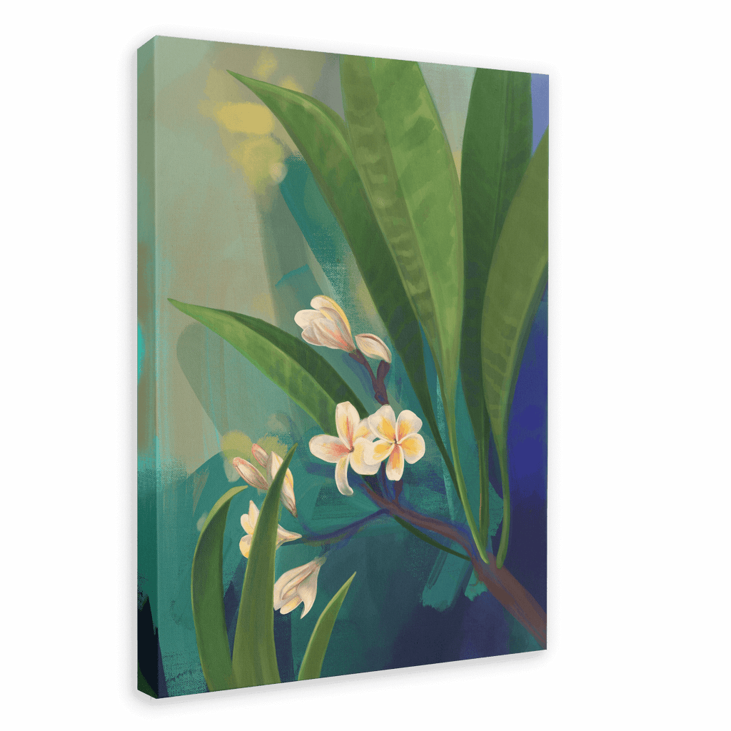 Plumeria (Frangipani) Canvas Print Tree Flowers 28"x40"(70x100 cm) Canvas Print