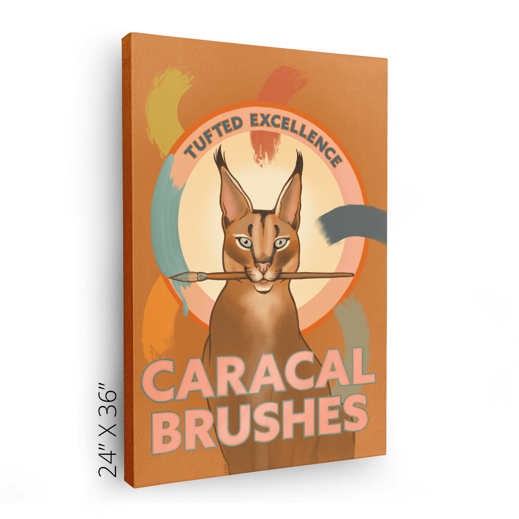 Caracal Brushes Canvas Print ADimals Canvas Print