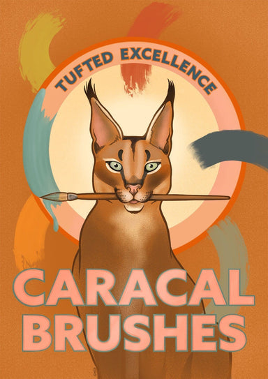 Caracal Brushes Giclée Art Print ADimals Art Print