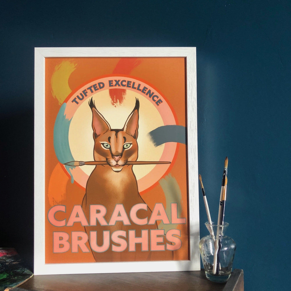 Caracal Brushes Giclée Art Print ADimals Art Print