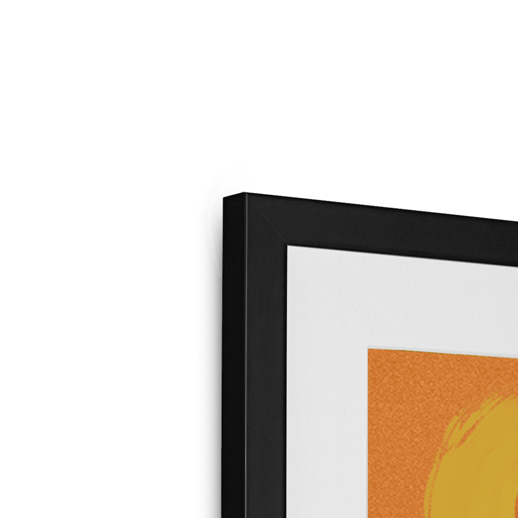 Caracal Brushes Giclée Framed with a Mount Print ADimals Mounted Print