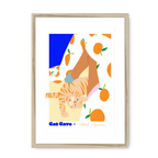 Content Contortions Framed Print Cat Cave Antics A3 (297 X 420 mm) / Natural / White Mount Framed Print