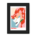 Dopey Disdain Framed Print Cat Cave Antics A3 (297 X 420 mm) / Black / Black Mount Framed Print