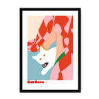 Dopey Disdain Framed Print Cat Cave Antics A3 (297 X 420 mm) / Black / No Mount (All Art) Framed Print