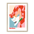 Dopey Disdain Framed Print Cat Cave Antics A3 (297 X 420 mm) / Natural / No Mount (All Art) Framed Print