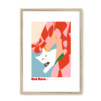 Dopey Disdain Framed Print Cat Cave Antics A3 (297 X 420 mm) / Natural / White Mount Framed Print