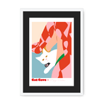 Dopey Disdain Framed Print Cat Cave Antics A3 (297 X 420 mm) / White / Black Mount Framed Print